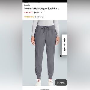 Women's black Medelita scrub joggers